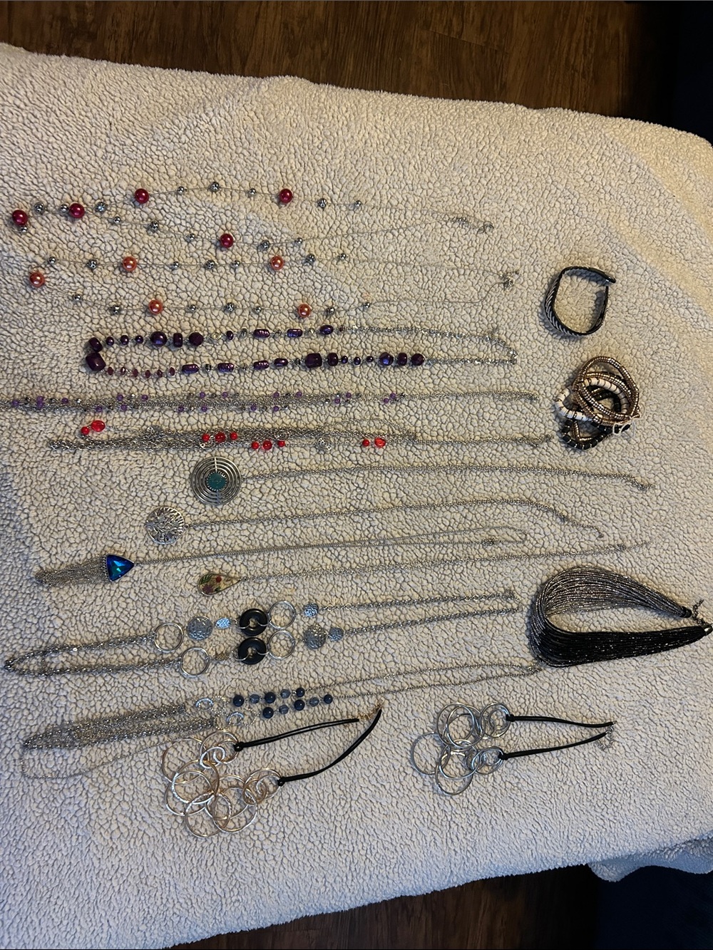 Silvertone and Goldtone Women's Necklace and Earring Set - Assorted Colors
